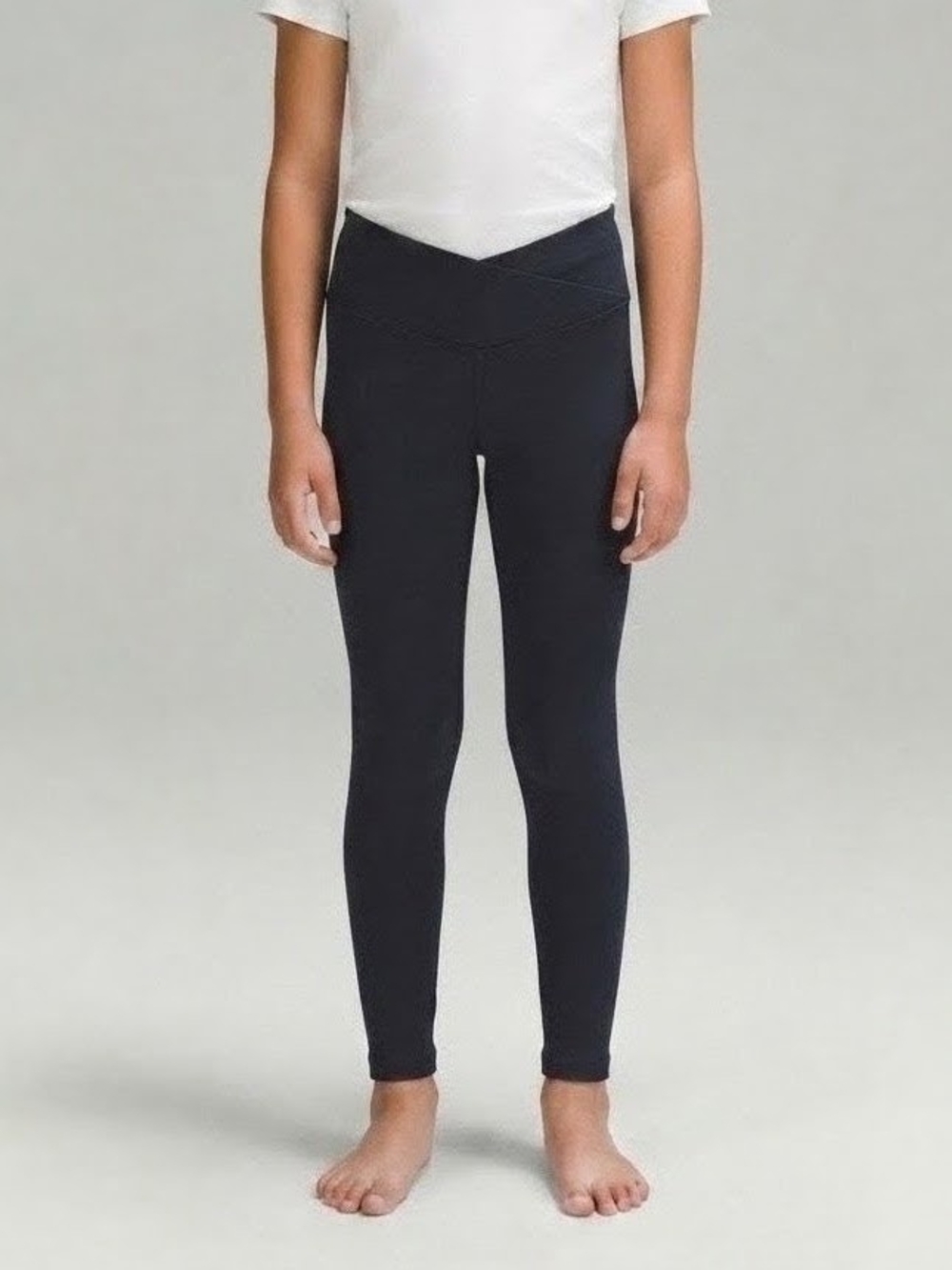 90 Degree By Reflex Girls Yoga Pants Deep Blue Active Leggings- Size S(7-8)